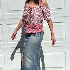 Paisley Shoulderless Top